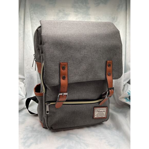 Mancio Slim Laptop Backpack Gray Adult Unisex - Picture 2 of 15